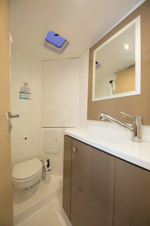 Head on Sunrise, a Fountaine Pajot Lucia 40 catamaran at Marmaris, Turkey
