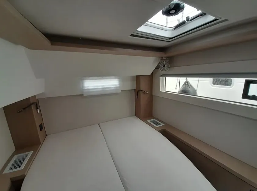 Cabin on Thalasea, a Lagoon 46 catamaran at Kontokali, Greece