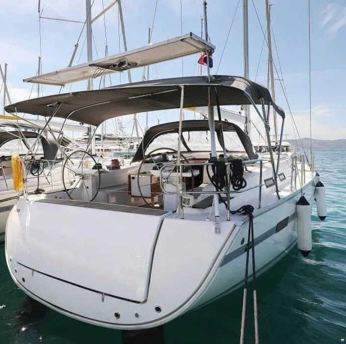 Star Isabella , a Bavaria Cruiser 50 sailboat at Punat, Croatia