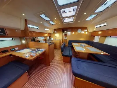 Salon of Bavaria Cruiser 50, a sailboat at Punat, Croatia