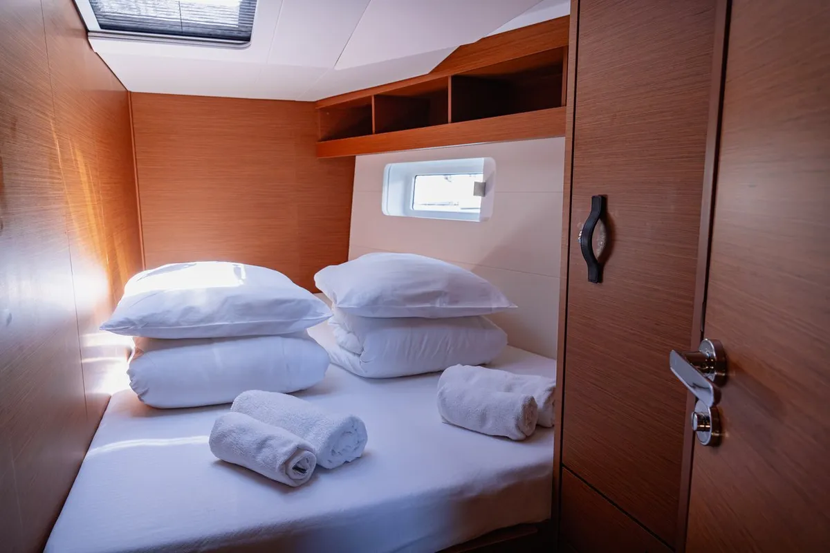 Cabin on El Yelmo, a Jeanneau 54 sailboat at Seget Donji, Croatia