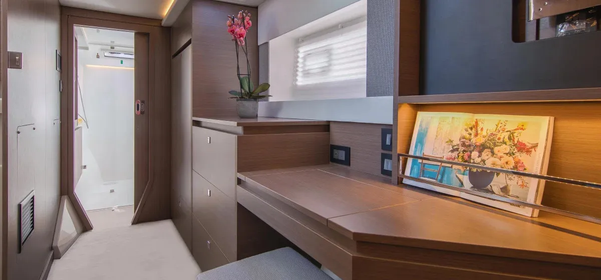 Cabin on Moorings 4200/3/3 Exclusive, a Leopard 42 catamaran at Nassau, Bahamas