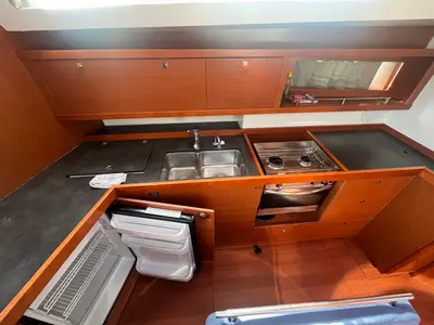 Galley of Vesna, a Beneteau Oceanis 45 sailboat at Sukošan, Croatia