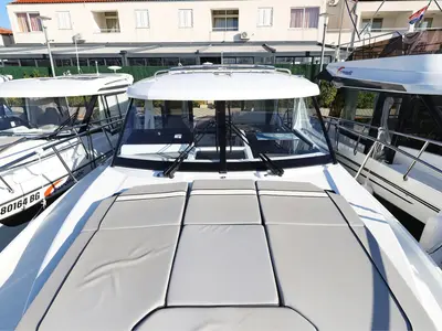 Salon of Blue Horizon, a Jeanneau Merry Fisher 1095 motorboat at Pirovac, Croatia
