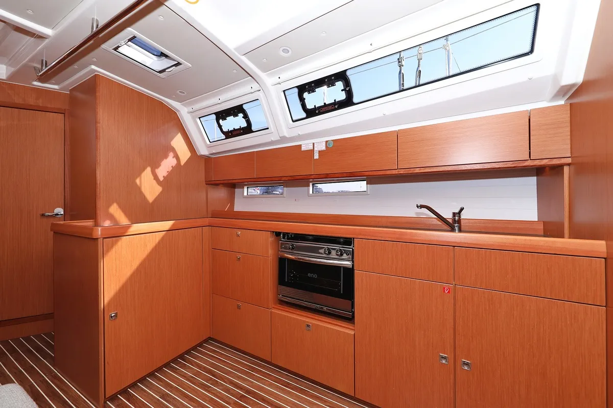 Galley of Summer Jazz, a Bavaria Cruiser 46 sailboat at Biograd na Moru, Croatia