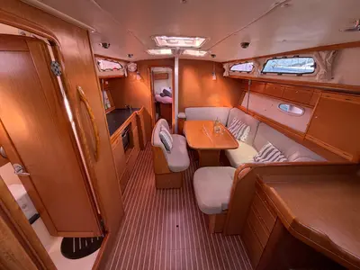 Salon of BUNNY GIRL, a Bavaria Cruiser 40 sailboat at Municipal Unit of Ellomenos, Greece