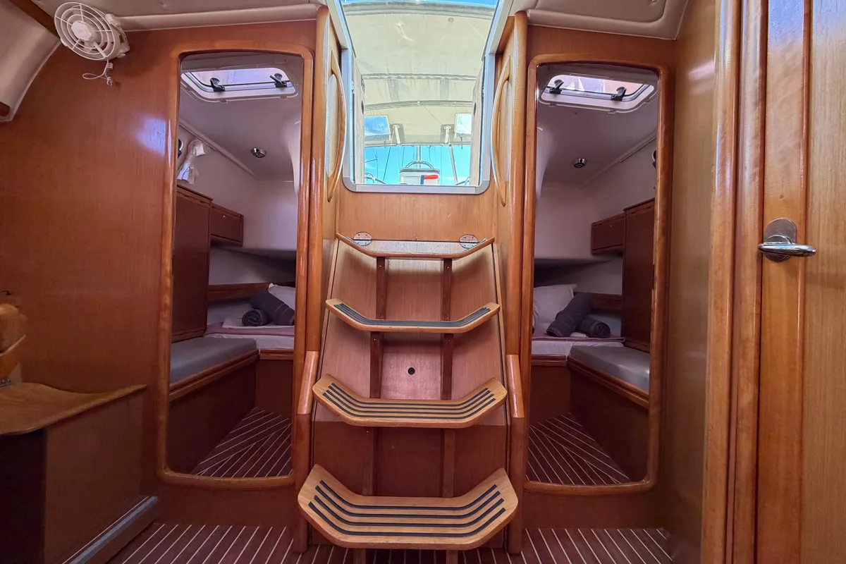 Cabin on BUNNY GIRL, a Bavaria Cruiser 40 sailboat at Municipal Unit of Ellomenos, Greece