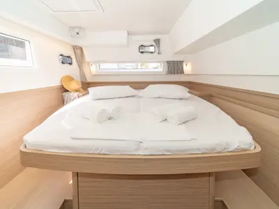 Cabin on First Dance, a Lagoon 42 catamaran at Skradin, Croatia