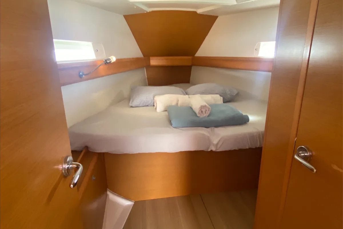 Cabin on Sir Galahad II, a Jeanneau Sun Odyssey 409 sailboat at Road Town, British Virgin Islands