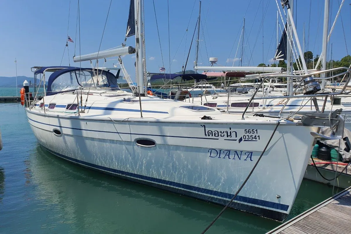 Diana, a Bavaria 39 Cruiser sailboat at Mai Khao, Thailand