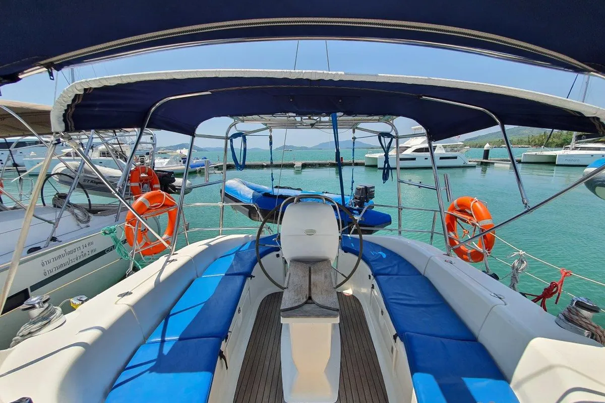 Diana, a Bavaria 39 Cruiser sailboat at Mai Khao, Thailand