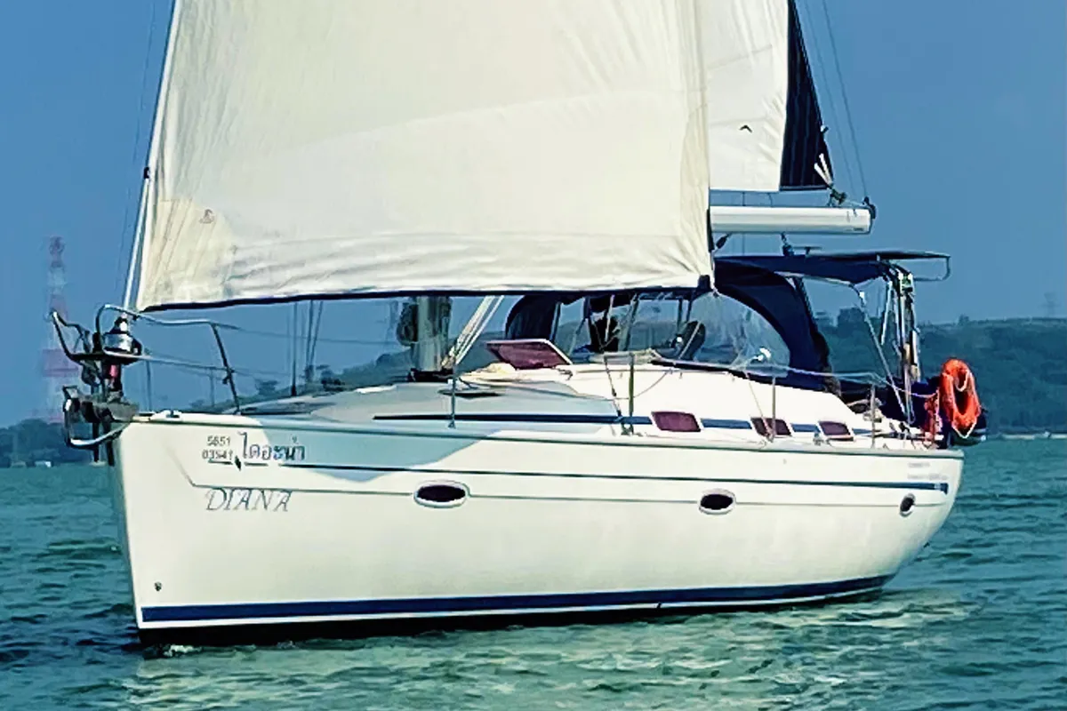 Diana, a Bavaria 39 Cruiser sailboat at Mai Khao, Thailand