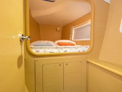 Cabin on Lagoon 380, a catamaran at Fethiye, Turkey