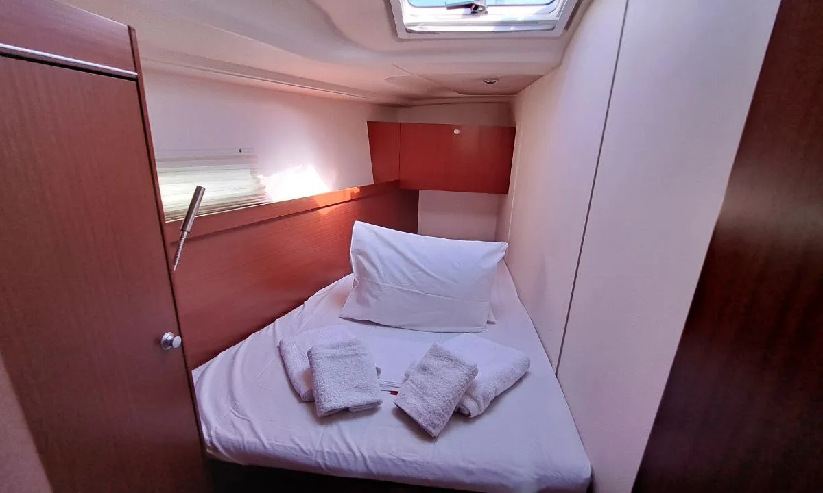 Cabin on Swell, a Hanse 455 sailboat at Lavreotiki Municipal Unit, Greece