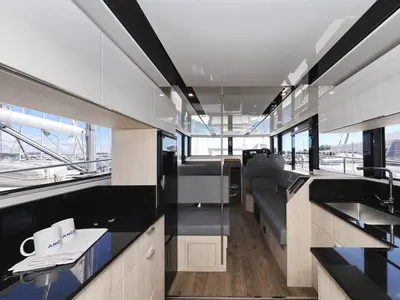 Galley of Time Out, a Cobra Yachts Seamaster 45 motor yacht at Općina Sukošan, Croatia