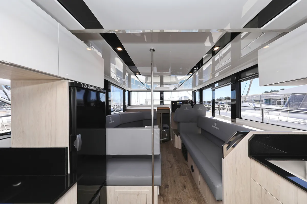 Galley of Time Out, a Cobra Yachts Seamaster 45 motor yacht at Općina Sukošan, Croatia
