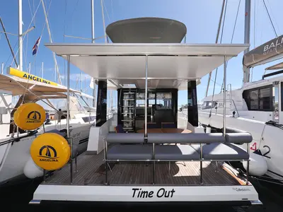 Deck of Time Out, a Cobra Yachts Seamaster 45 motor yacht at Općina Sukošan, Croatia