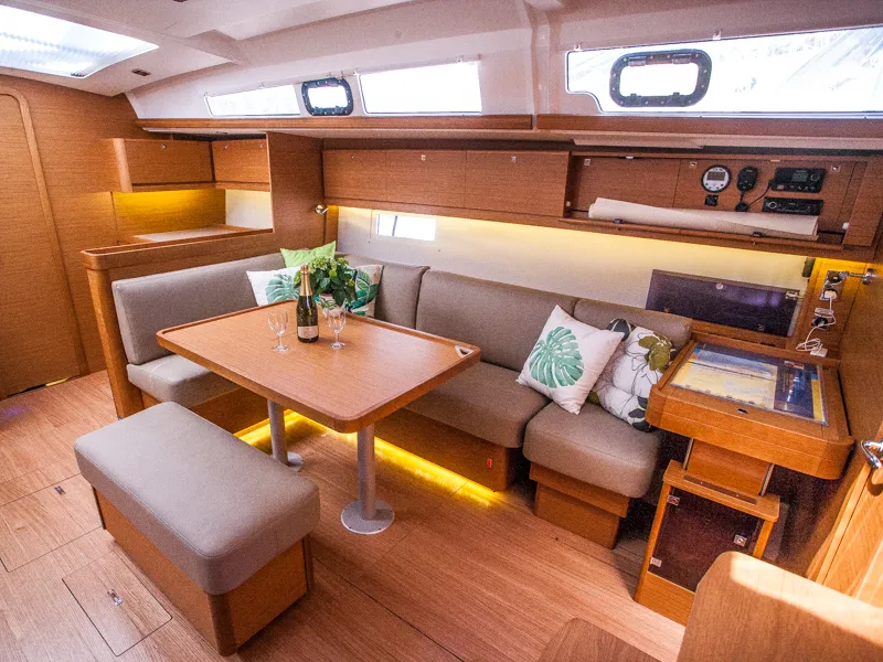 Salon of MALIN (owner version, new sails 2024., air condition, generator), a Dufour 460 Grand Large sailboat at Primošten, C…