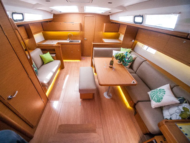 Salon of MALIN (owner version, new sails 2024., air condition, generator), a Dufour 460 Grand Large sailboat at Primošten, C…