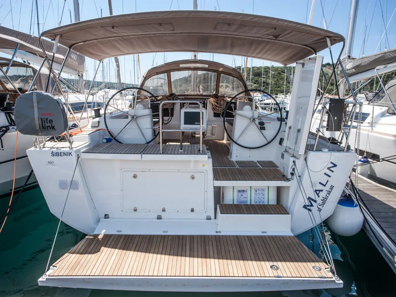 Deck of MALIN (owner version, new sails 2024., air condition, generator), a Dufour 460 Grand Large sailboat at Primošten, Cr…