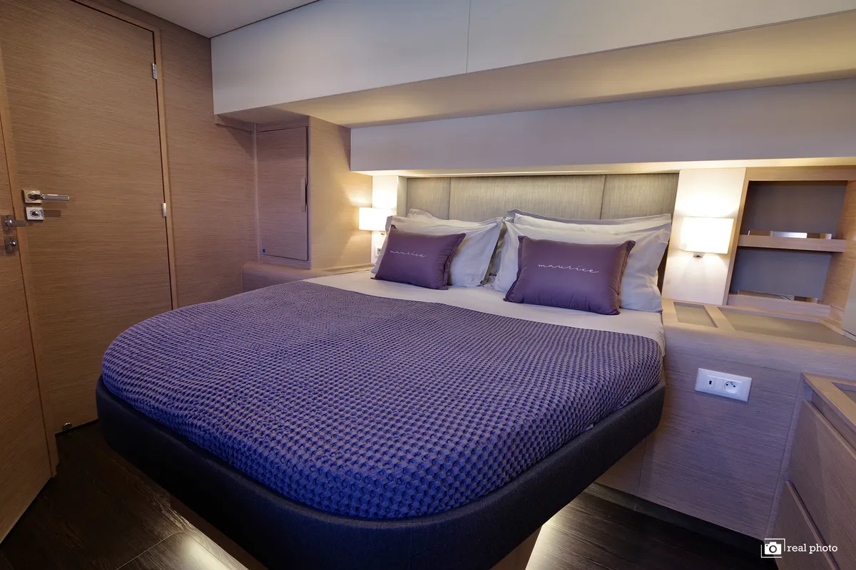 Cabin on Fountaine Pajot Samana 59, a catamaran at Cannigione, Italy