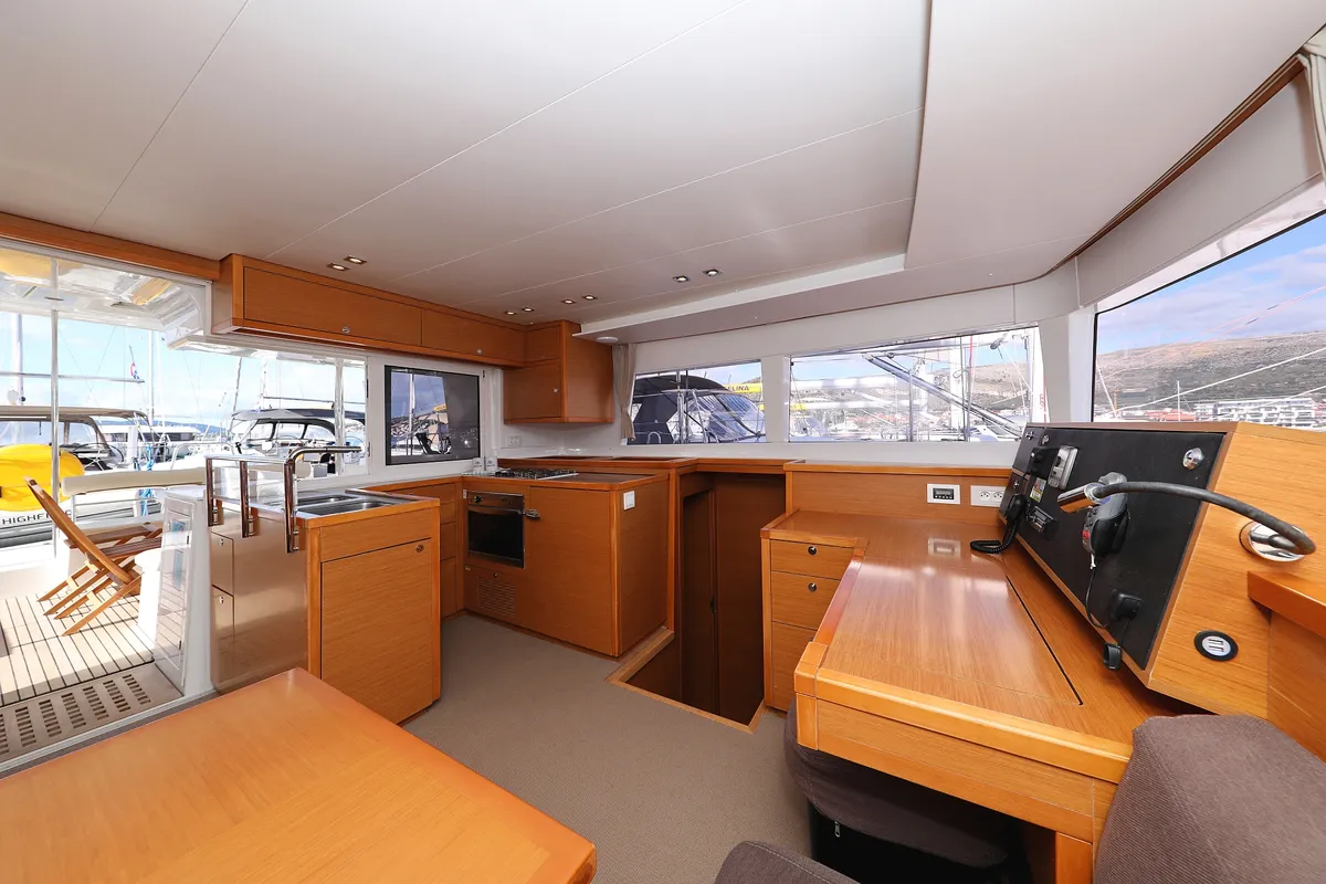 Galley of Dorka V, a Lagoon 450 catamaran at Grad Vodice, Croatia