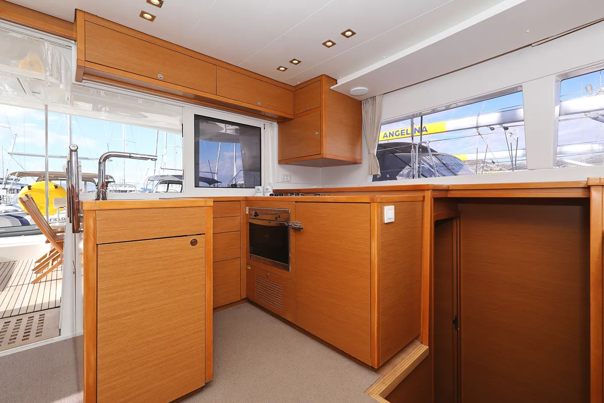 Galley of Dorka V, a Lagoon 450 catamaran at Grad Vodice, Croatia