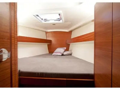 Cabin on Race Dog, a AD Boats Salona 41 sailboat at Marmaris, Turkey
