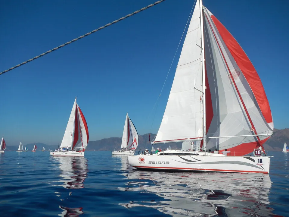 Exterior view of Race Dog, a AD Boats Salona 41 sailboat at Marmaris, Turkey