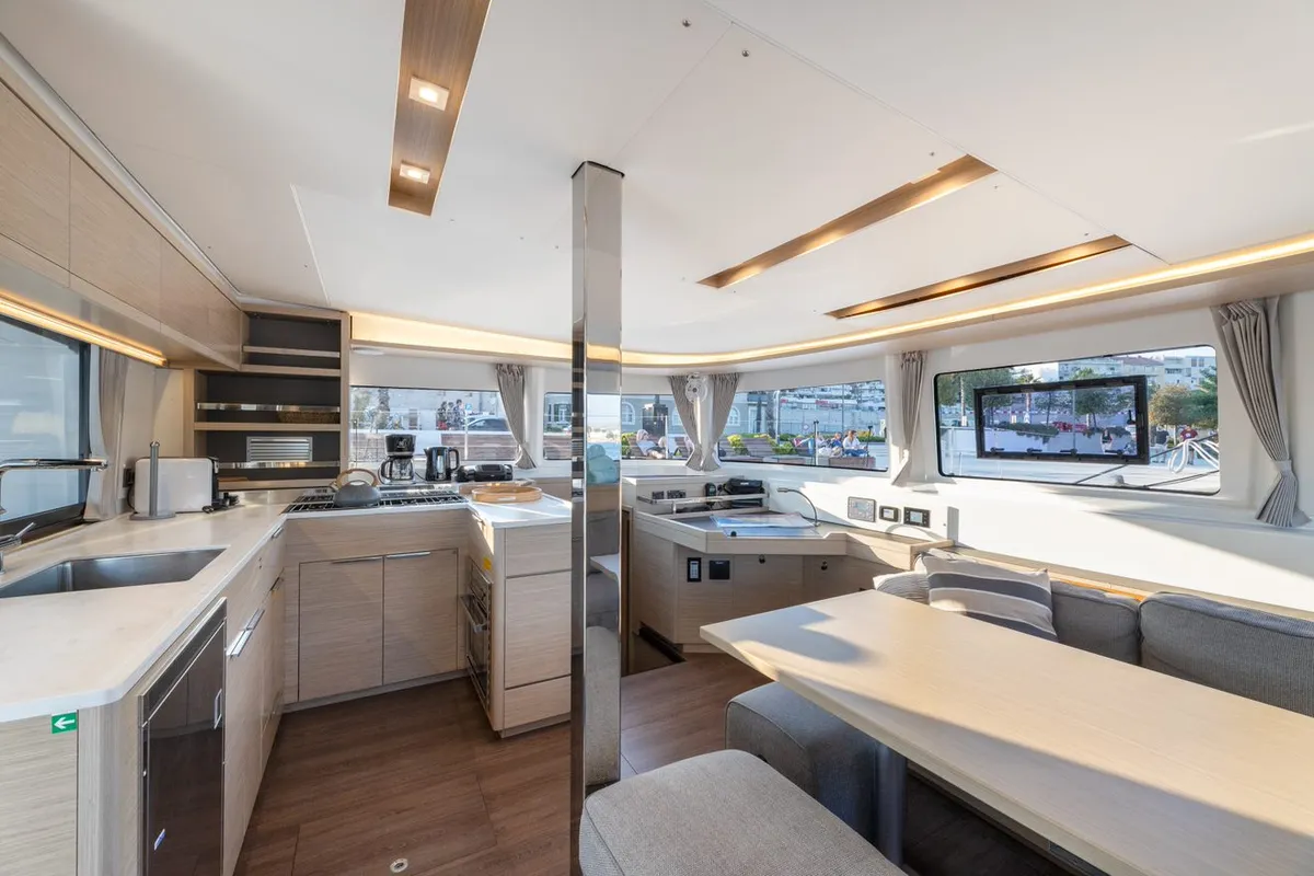 Galley of Skyfall, a Lagoon 46 catamaran at Split, Croatia