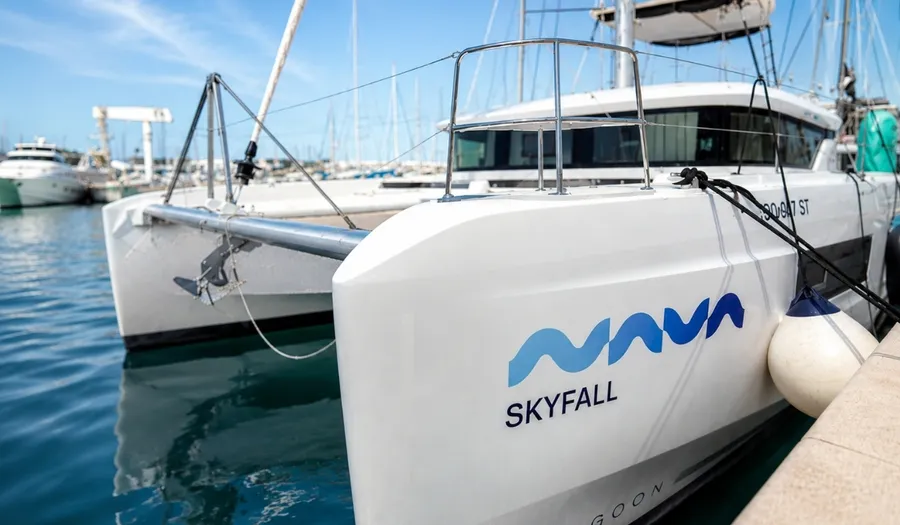 Exterior view of Skyfall, a Lagoon 46 catamaran at Split, Croatia