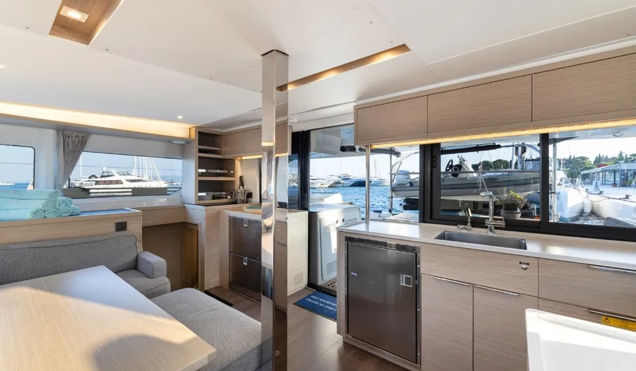 Galley of Skyfall, a Lagoon 46 catamaran at Split, Croatia