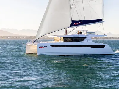 Exterior view of Moorings 5200 Exclusive Plus, a Leopard 52 catamaran at Road Town, British Virgin Islands