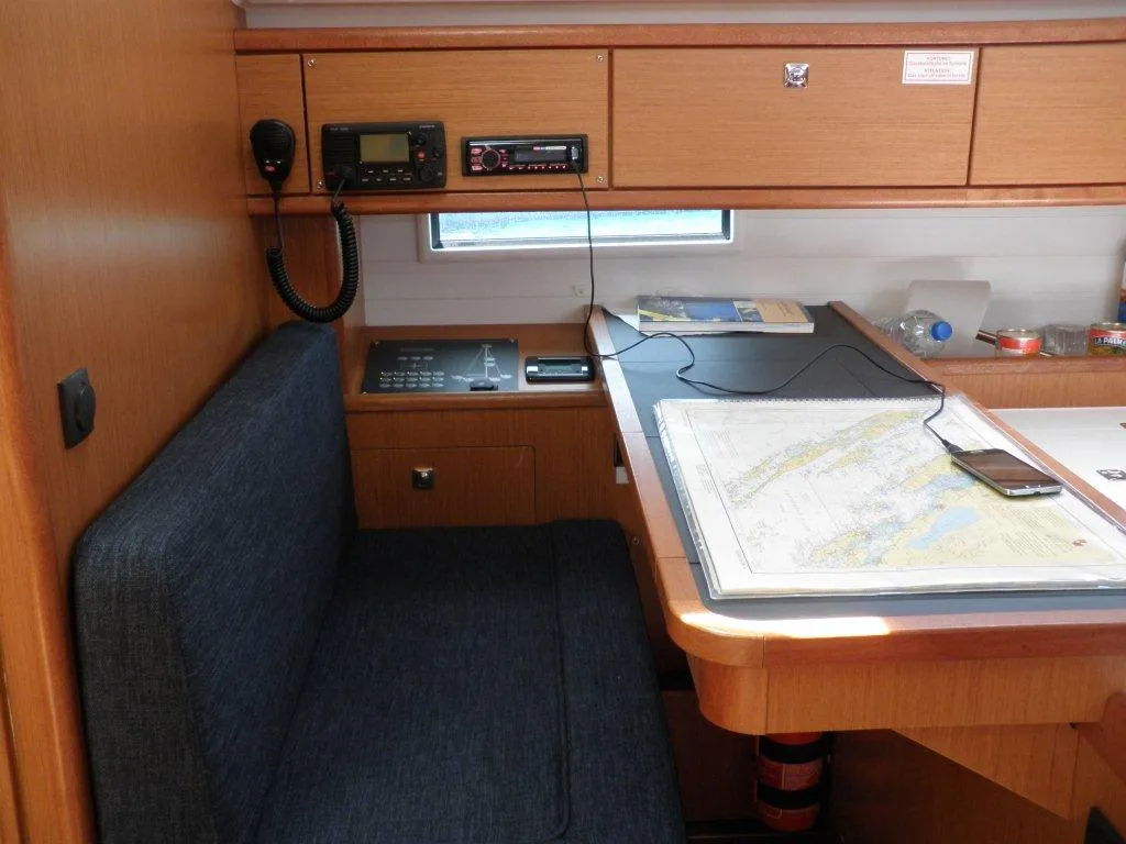 Salon of My Way One, a Bavaria Cruiser 51 sailboat at Sukošan, Croatia