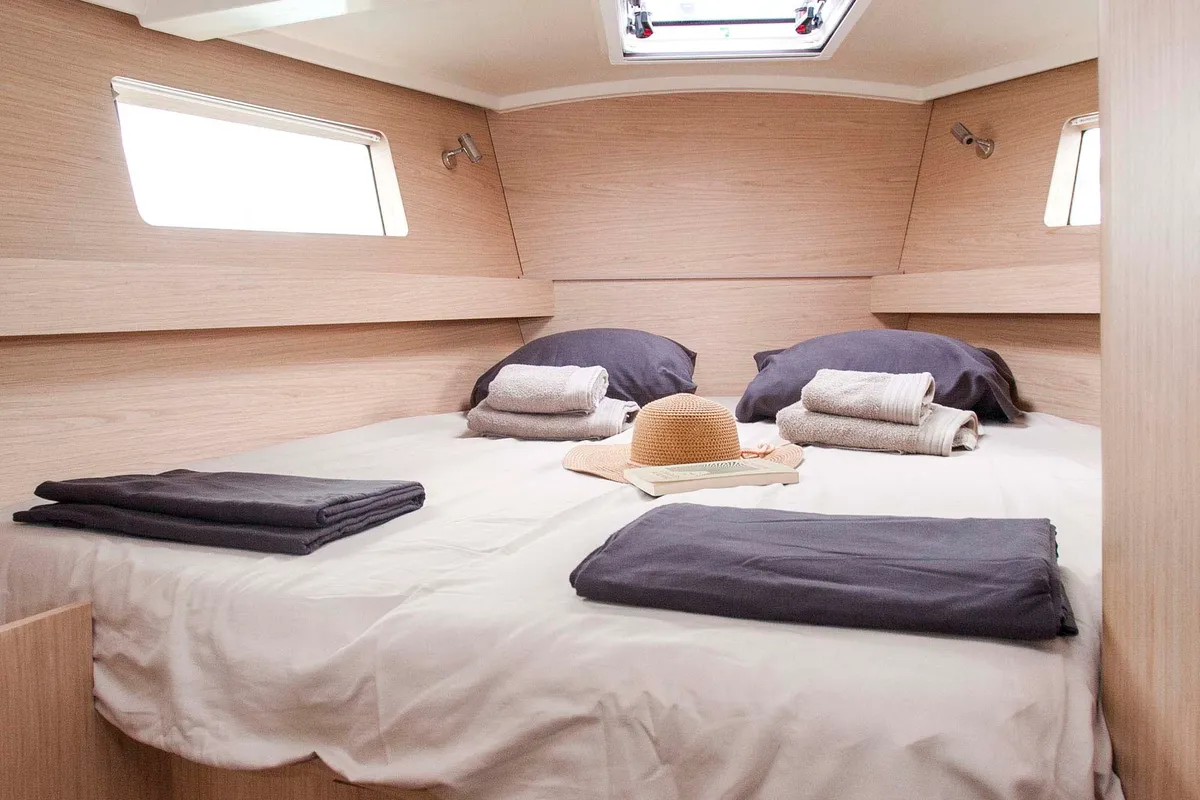 Cabin on Free, a Beneteau Oceanis 41.1 sailboat at Municipal Unit of Lefkada, Greece