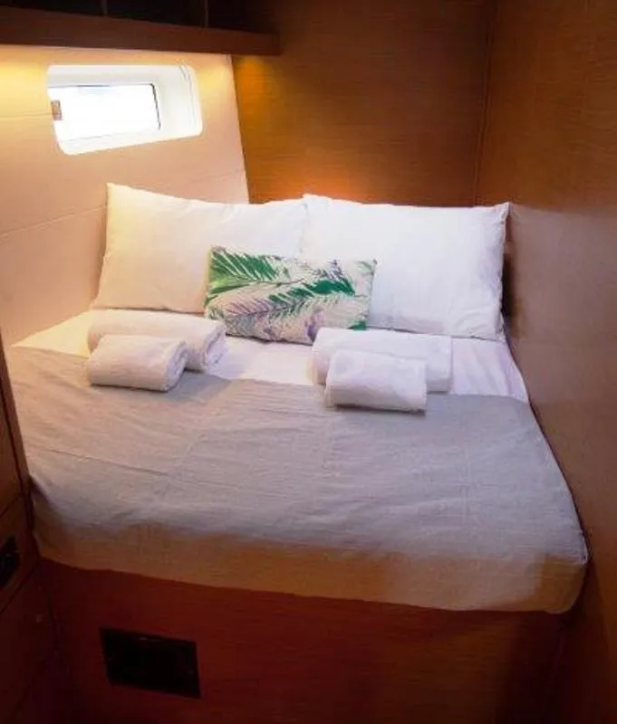 Cabin on Pelagic Sail, a Jeanneau 54 sailboat at Ellomenos, Greece