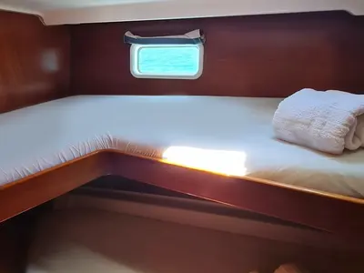 Cabin on Erika, a Beneteau Oceanis 411 sailboat at Volos Municipality, Greece