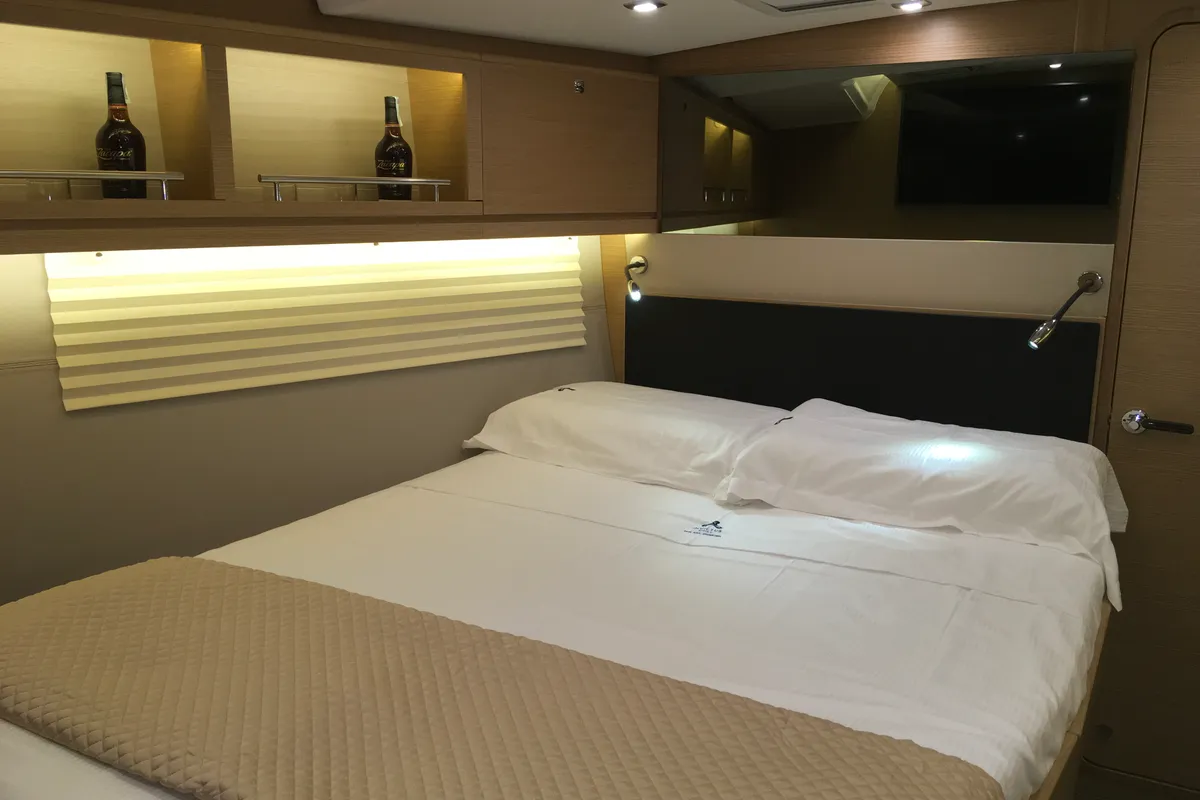 Deck of INVICTUS, a Dufour 56 Exclusive sailboat at Capo d'Orlando, Italy