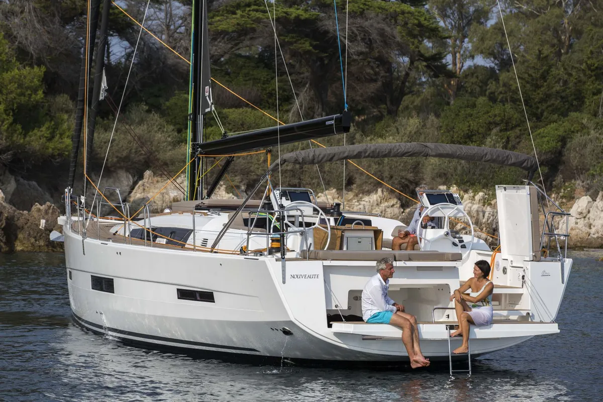 Cabin on INVICTUS, a Dufour 56 Exclusive sailboat at Capo d'Orlando, Italy