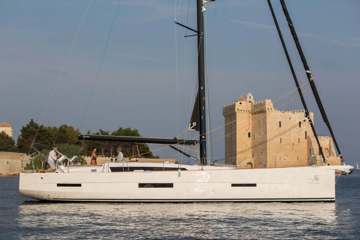 Cabin on INVICTUS, a Dufour 56 Exclusive sailboat at Capo d'Orlando, Italy