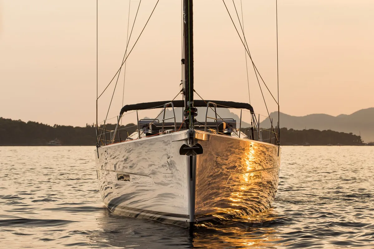 Cabin on INVICTUS, a Dufour 56 Exclusive sailboat at Capo d'Orlando, Italy