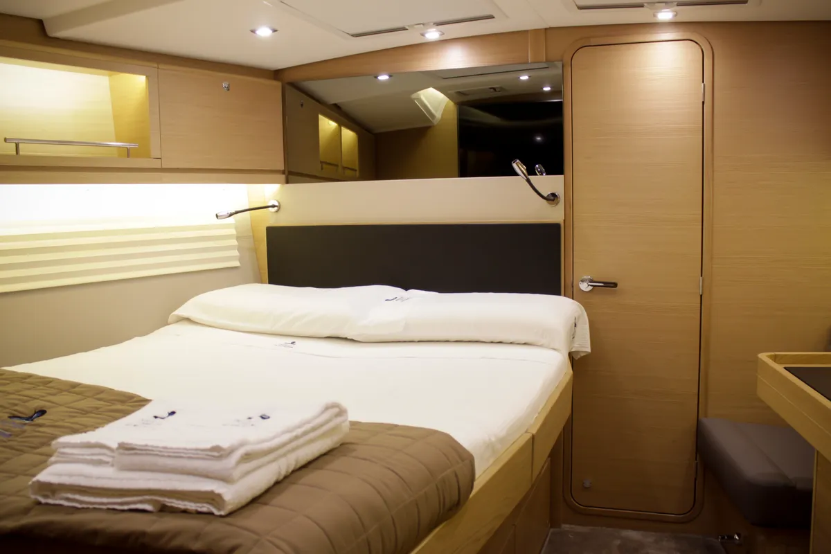 Galley of INVICTUS, a Dufour 56 Exclusive sailboat at Capo d'Orlando, Italy