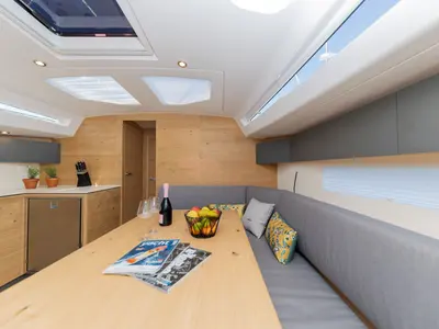 Galley of Amaretto, a Elan Impression 45 sailboat at Zadar, Croatia