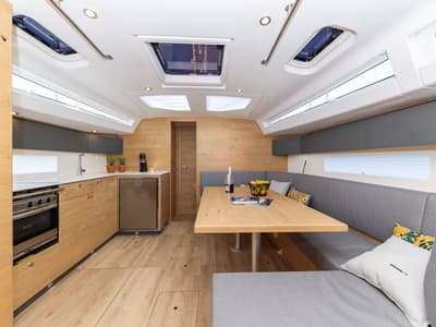 Salon of Amaretto, a Elan Impression 45 sailboat at Zadar, Croatia