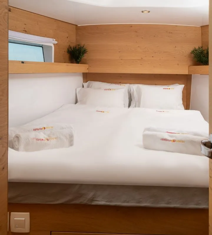 Cabin on Amaretto, a Elan Impression 45 sailboat at Zadar, Croatia