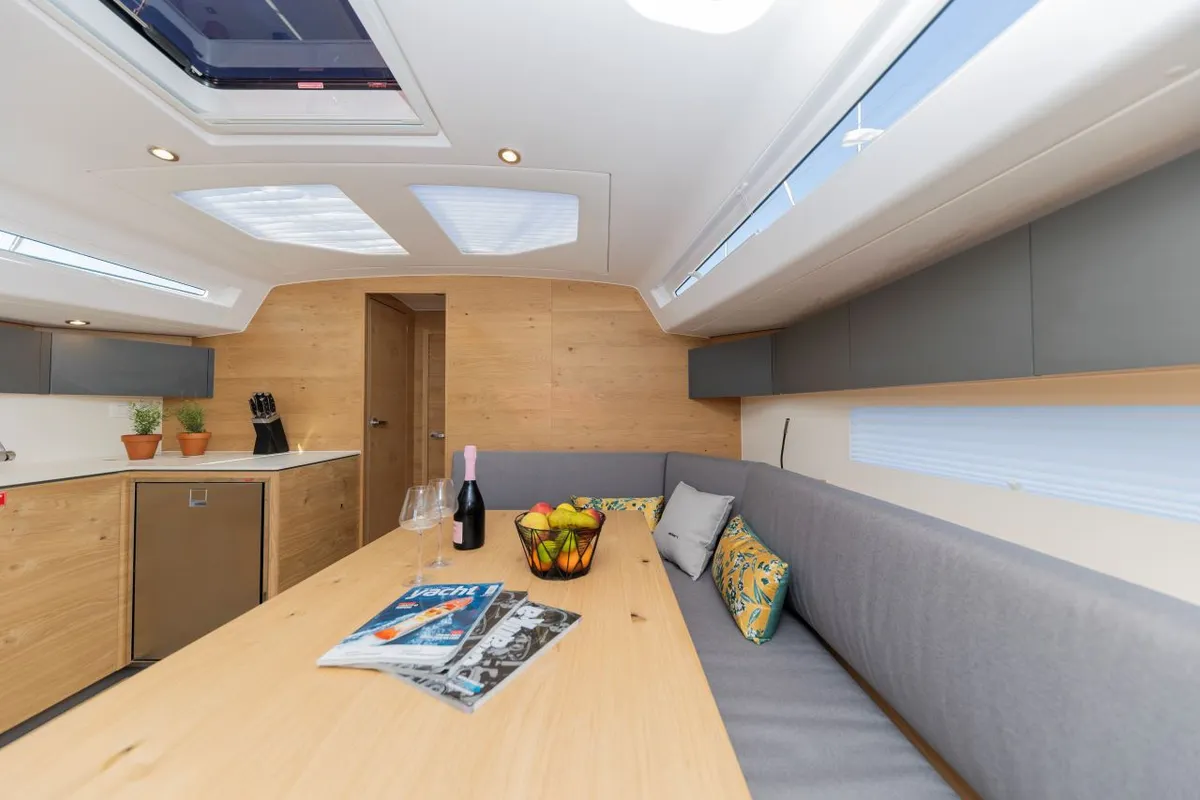 Salon of Amaretto, a Elan Impression 45 sailboat at Zadar, Croatia