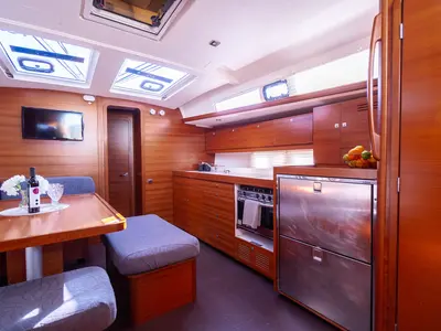 Galley of Cygnus, a Dufour 460 GL sailboat at Grad Pula, Croatia