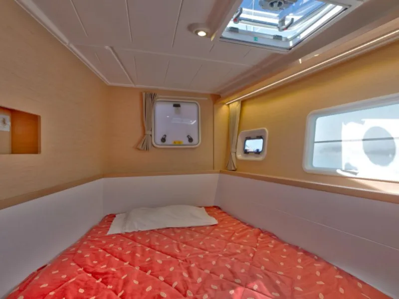 Cabin on Armonia, a Lagoon 400 S2 catamaran at Palairos, Greece