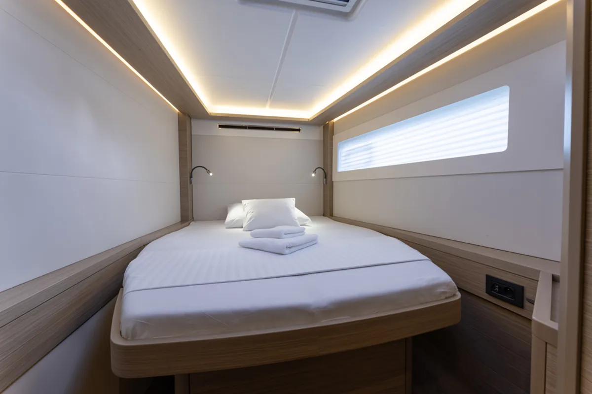 Cabin on Linda II, a Lagoon 46 catamaran at Split, Croatia
