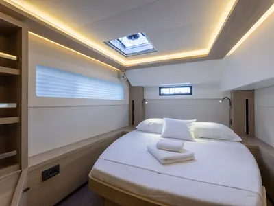 Cabin on Linda II, a Lagoon 46 catamaran at Split, Croatia